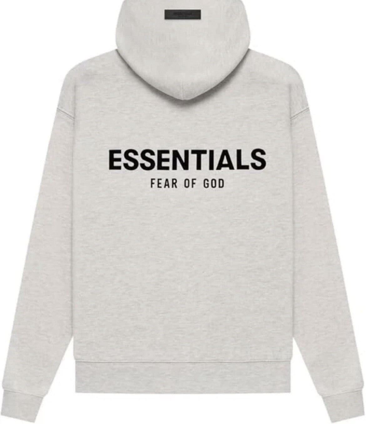Essentials Fear of God Gray Pullover Hoodie Fleece Logo Hooded Men'S Long Sleeve